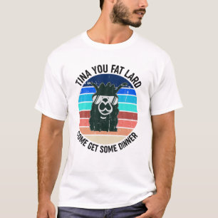 Camiseta Engraçado Llama Alpaca Dizendo Tina Você Gorda L