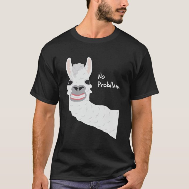 Camiseta Engraçado Llama Alpaca No Prob Lama Gift Men Women (Frente)