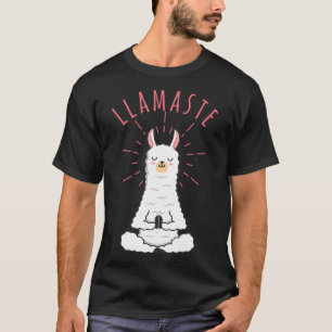 Camiseta Engraçado Llama Do Yoga Llamaste Namaste Funny Yo