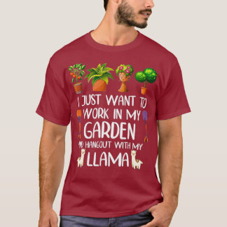 Camiseta Engraçado Llama Lover Gardening para Gardener Men