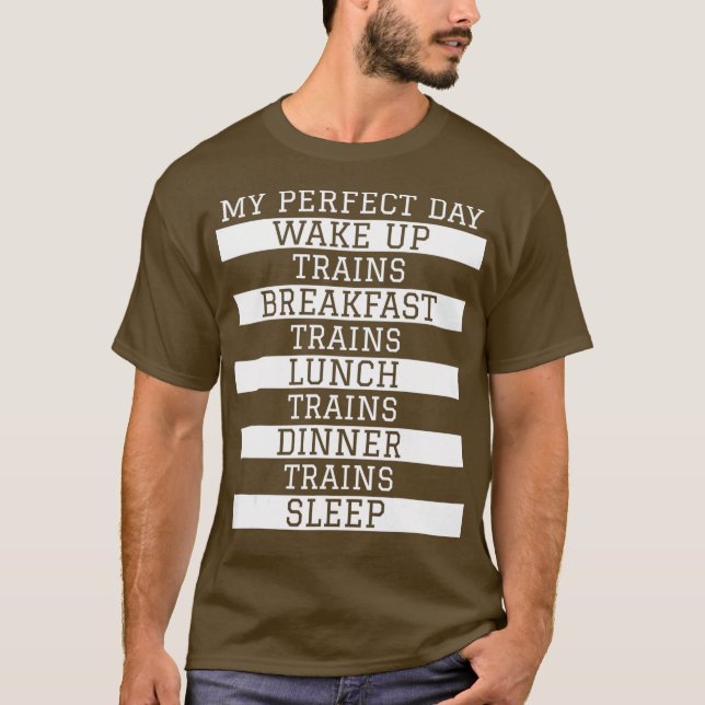 Camiseta Engraçado Locomotive Train Lover Deu o meu dia per (Frente)