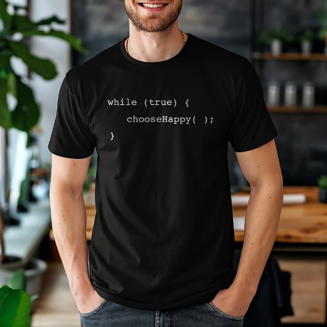 Camiseta Engraçado Loop Infinito Escolha o programa feliz (Criador carregado)