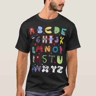 Camiseta Engraçado Lore Alphabet A to Z - Letra Hi Para Cri