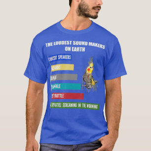 Camiseta Engraçado Louest Sound Cockatiel Parrot Bird