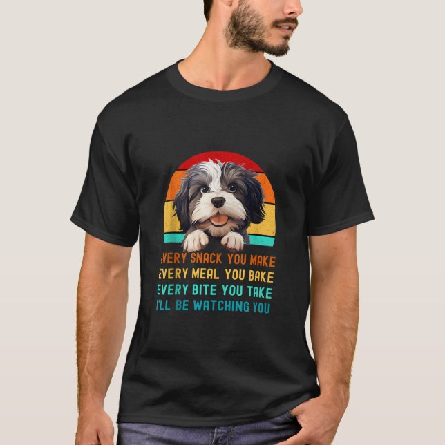 Camiseta Engraçado Lowchen Pup Mãe Pai Mama Pequeno Cão Leã (Frente)