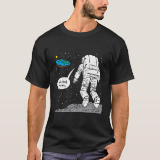 Camiseta Engraçado Lua Aterrissando Terra Plana Que Cheira