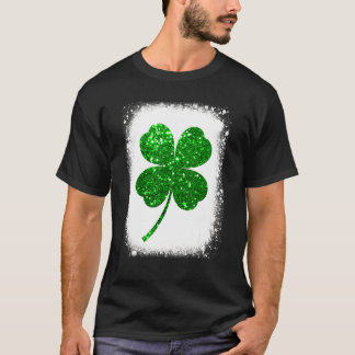 Camiseta Engraçado Lucky Green Shamrock Folha Santo Irlandê
