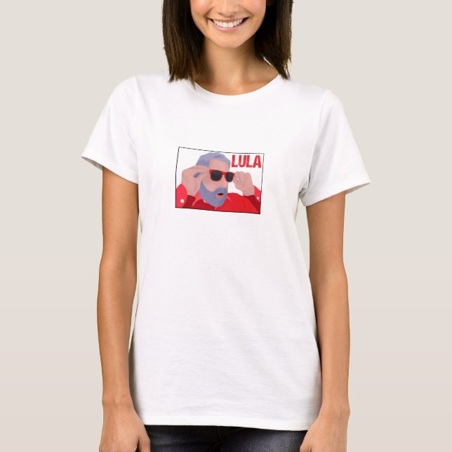 Camiseta Engraçado Lula Meme com óculos Sunitas (Frente)