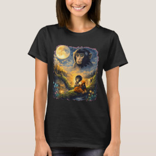 Camiseta Engraçado macaco macaque meme japonês fofo soco