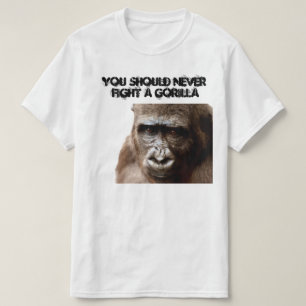 Camiseta Engraçado Macho Gorilla Humorous Monkey T-Shirt