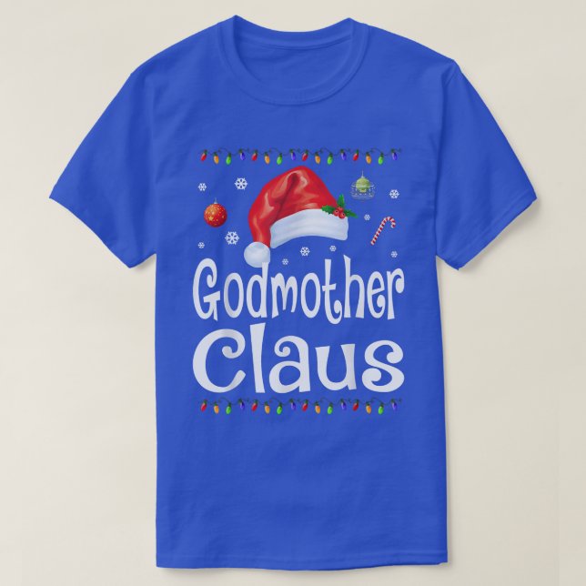 Camiseta Engraçado Madrinha Claus Papais noeis de Pijama de (Frente do Design)