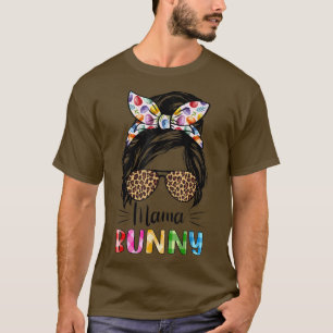 Camiseta Engraçado Mãe Cony Leopard Mensagem Páscoa Dia Fam