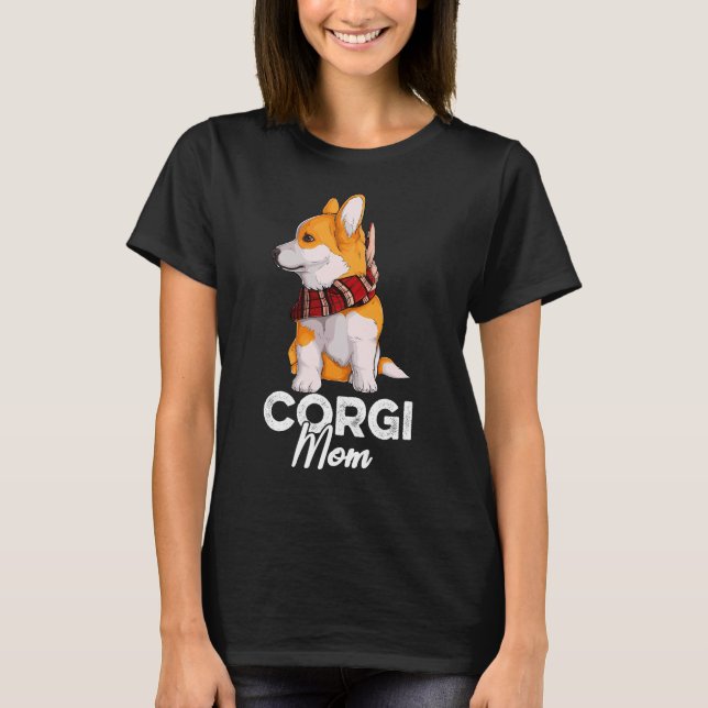 Camiseta Engraçado, mãe de corgi, presente de amante de mam (Frente)