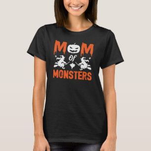 Camiseta Engraçado Mãe Dos Monstros Halloween