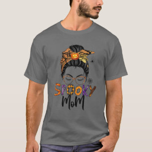 Camiseta Engraçado Mãe Mensageira Do Halloween Matching F
