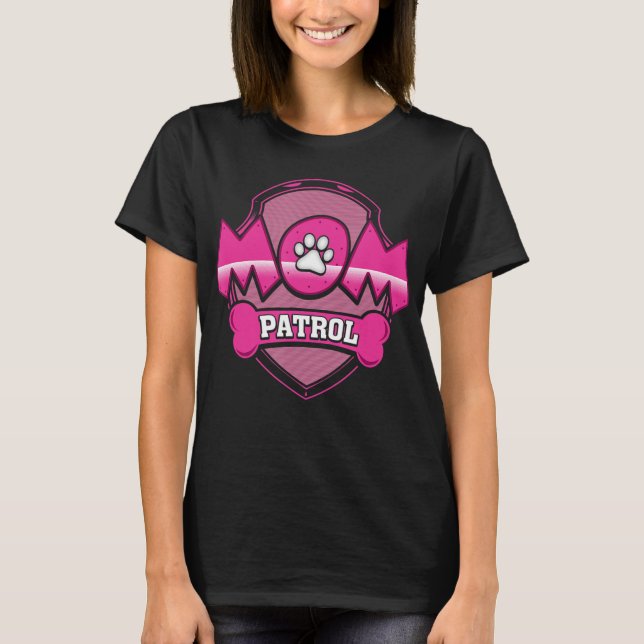 Camiseta Engraçado Mãe Patrulha Cachorro Cachorro Mamãe Pat (Frente)