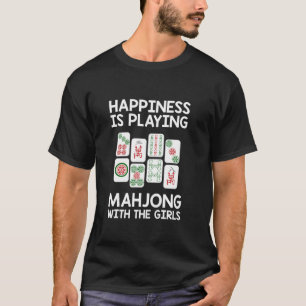Camiseta Engraçado Mahjong Dar Felicidade Legal Está Tocand