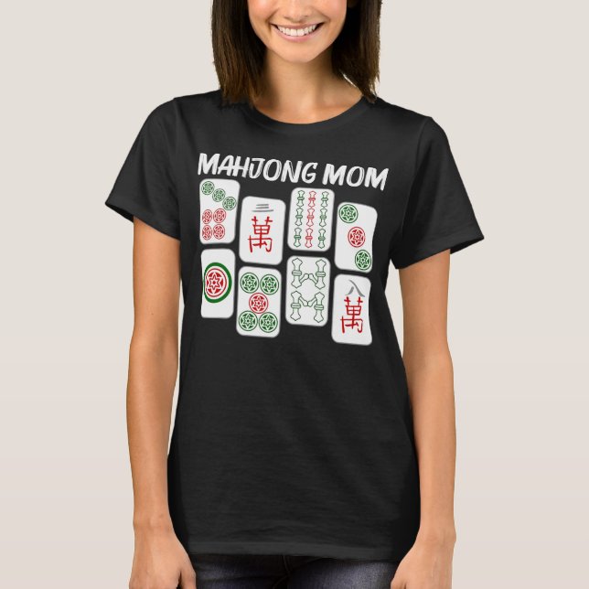 Camiseta Engraçado Mahjong - Presente Para O Jogo De Azulej (Frente)