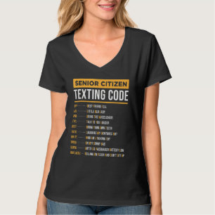 Camiseta Engraçado Mais velho Cidadão Receita de Código de
