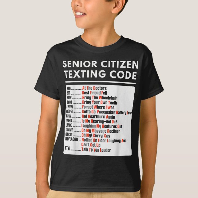 Camiseta Engraçado Mais velho, Cidadão, Tchau (Frente)