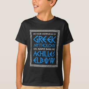 Camiseta Engraçado Mal Conhecimento Grego Mitologia Aquiles