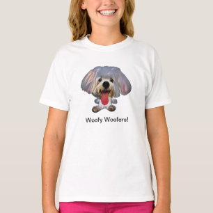 Camiseta Engraçado Maltês Meninas de Cão T-Shirt