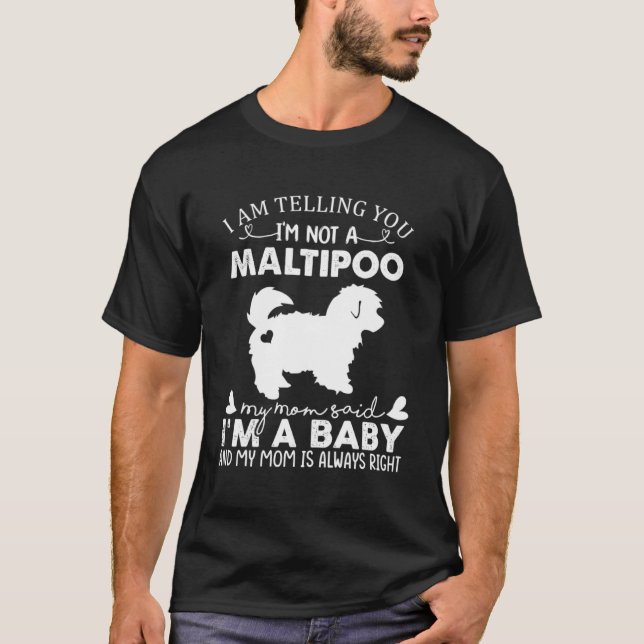 Camiseta Engraçado Maltipoo Dog Oferece Presentes Para Mulh (Frente)
