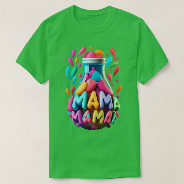 Camiseta Engraçado Mama White Design Women (Frente do Design)