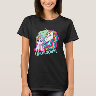 Camiseta Engraçado Mamacorn Unicorn Mãe Menina Mamã Bonita