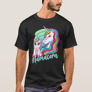 Camiseta Engraçado Mamacorn Unicorn Mãe Menina Mamã Bonita