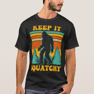 Camiseta Engraçado Mantenha-O Esguichado Retro Sasquatch Pé