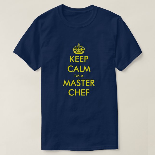 Camiseta Engraçado manter cozinhar calmo para o chefe chef (Frente do Design)