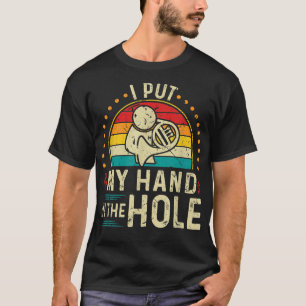 Camiseta Engraçado Mão De Chifre Francês Em Buraco, Trote H
