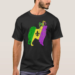 Camiseta Engraçado Mardi Gras American Eskimo Dog Mardi Gra