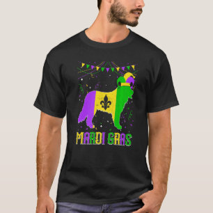 Camiseta Engraçado Mardi Gras Bernese Pai de Cachorro de Mo