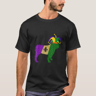 Camiseta Engraçado Mardi Gras Cachorro Inglês Cachorro Je