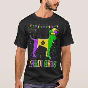 Camiseta Engraçado Mardi Gras Dalmaciano Pai de Cachorro Mã