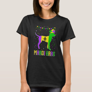 Camiseta Engraçado Mardi Gras Dalmaciano Pai de Cachorro Mã