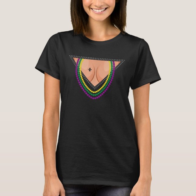 Camiseta Engraçado Mardi Gras Figurino Limpeza Flash para M (Frente)