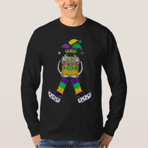 Camiseta Engraçado Mardi Gras Jester Gnomo Cale A Boca De F