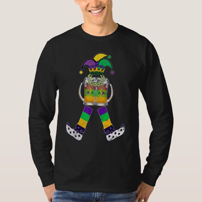 Camiseta Engraçado Mardi Gras Jester Gnomo Cale A Boca De F (Frente)