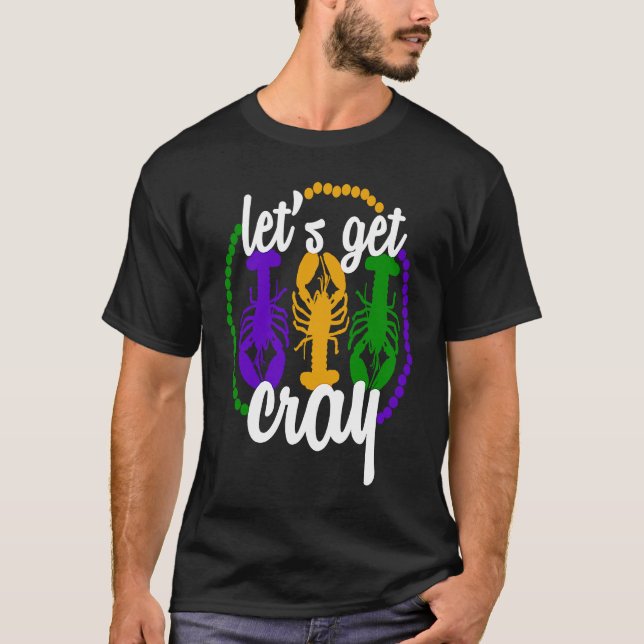 Camiseta Engraçado Mardi Gras, Vamos De Cota, Obter Carro L (Frente)