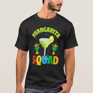 Camiseta Engraçado Margarita Squad Sombrero Cactus Mexicano