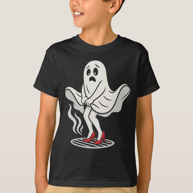 Camiseta Engraçado Marilyn Monboo Ghost Halloween Parody Sh (Frente)