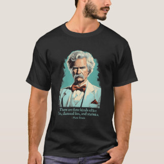 Camiseta Engraçado Mark Twain Humorist Americano Mentira Es