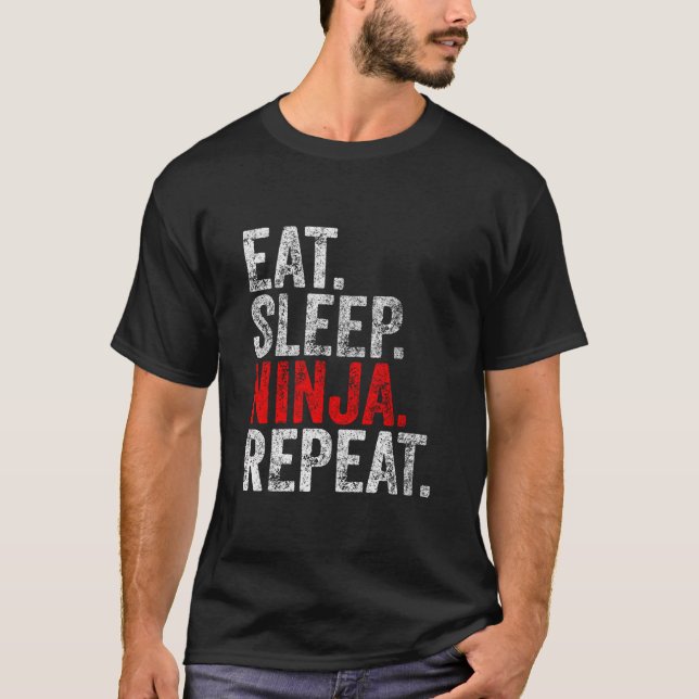 Camiseta Engraçado Martial Ninja Costume Gift Coma Sleep Ni (Frente)