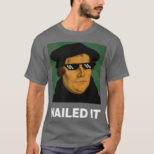 Camiseta Engraçado Martin Luther Apanhou Os Óculos Solare