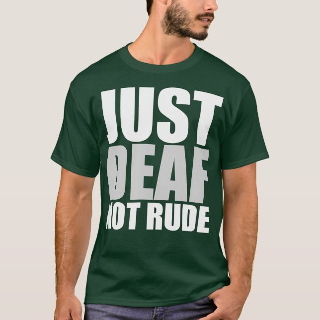 Camiseta Engraçado, mas surdo não é rude, ASL, ajuda de sur (Frente)