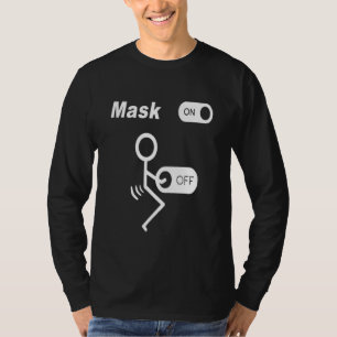 Camiseta Engraçado Máscara Anti-Valentim no Dia F#ck Off pa