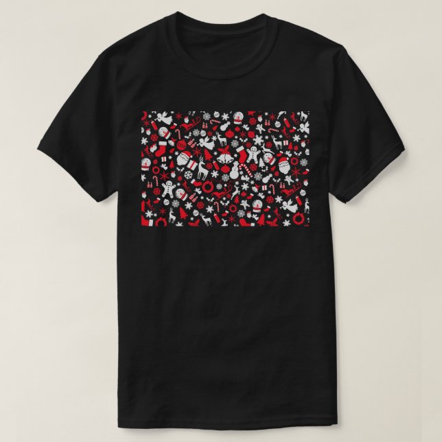 Camiseta Engraçado Máscara de Natal 6 (Frente do Design)